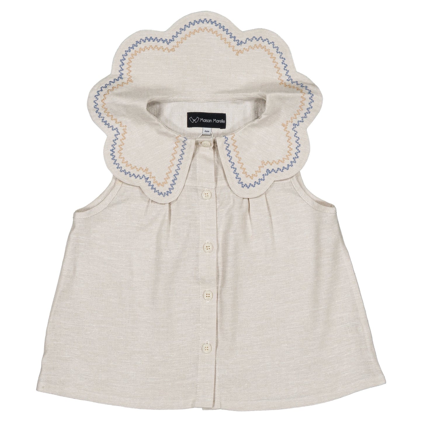 Blouse BAUME- double embrodery [Maison Marelle](25SS DROP2)