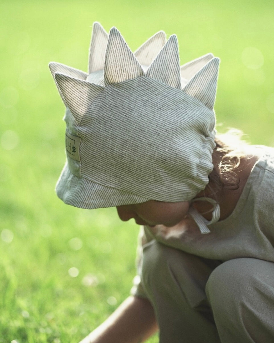 【オーダー会】[ASH generation] CROCODILE BONNET (linen) 【2024年5月中旬以降順次発送】