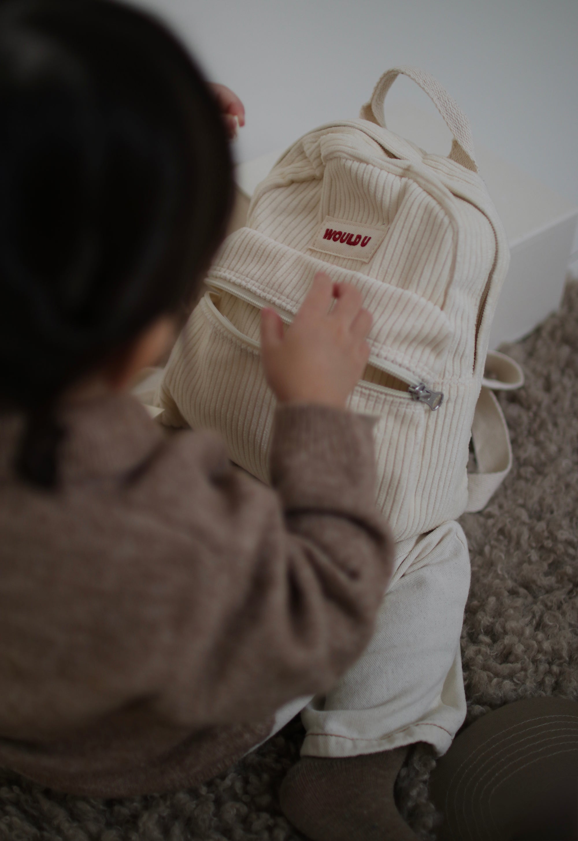 【オーダー会】Wouldu Corduroy Back Pack - Cream [wouldU]【2026年1月上旬以降順次お届け予定】