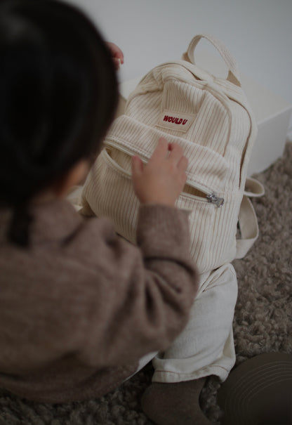 【オーダー会】Wouldu Corduroy Back Pack - Cream [wouldU]【2025年11月下旬以降順次お届け予定】