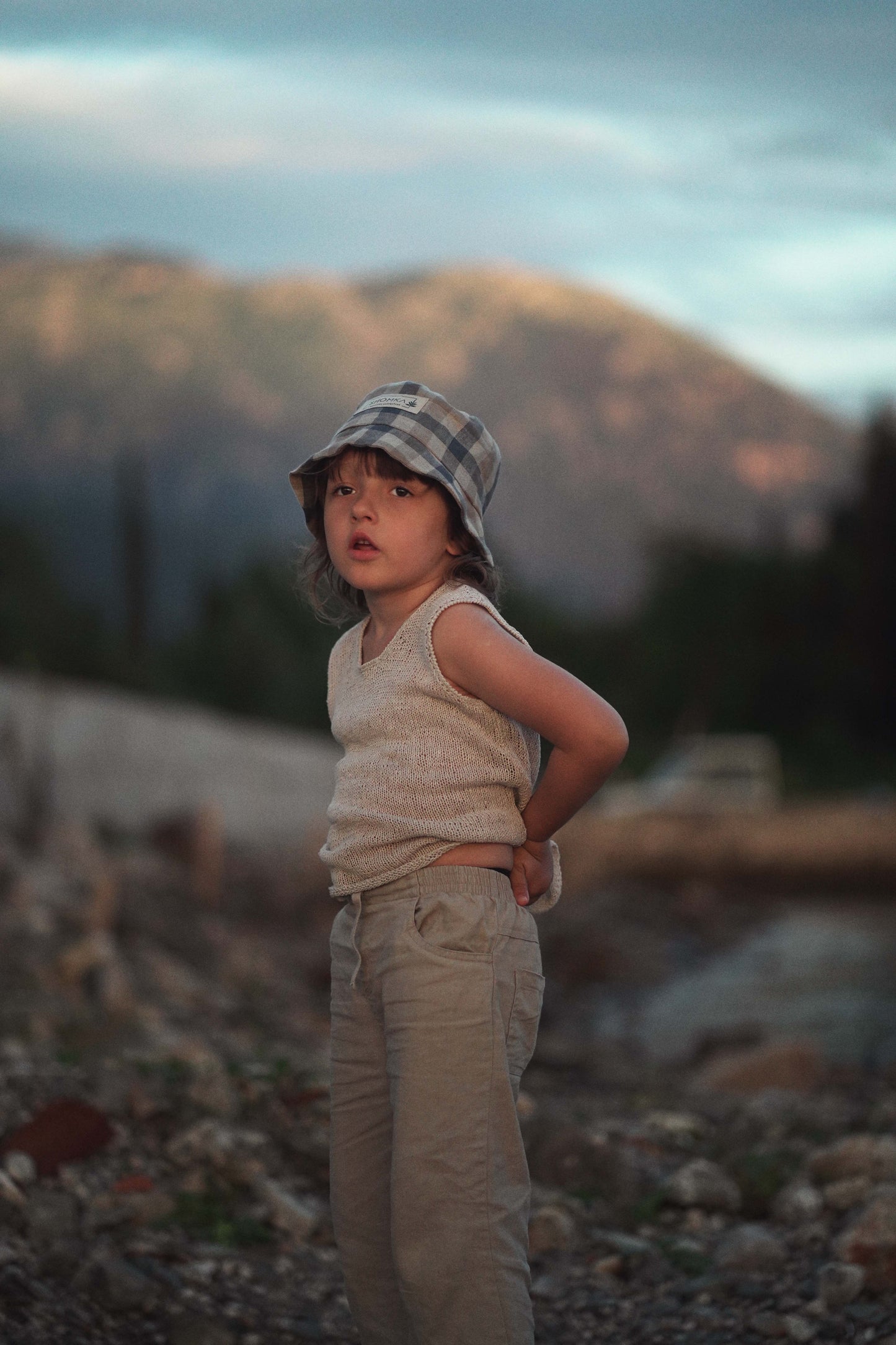 【オーダー会】'NO EARS' LINEN HAT [SHOMKA] 【2026年4月中旬以降順次発送】