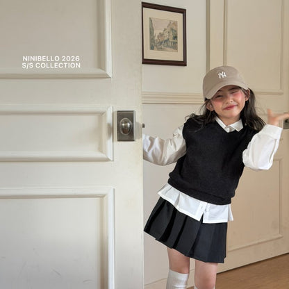 【予約販売】soft knit vest [NINIBELLO] (26SS)【2026年2月下旬以降順次発送】