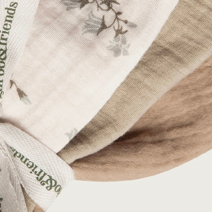 [garbo&friends] Bluebell Burp Cloths / 3 pcs set