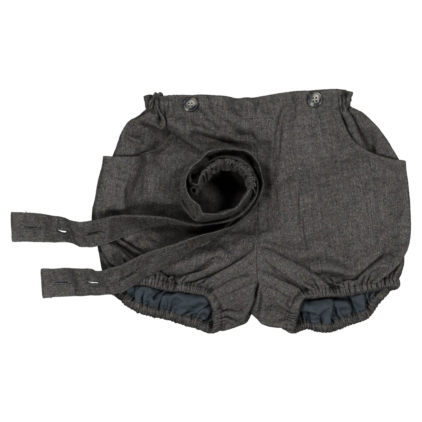 【オーダー会】 Bloomer straps TERNES - dark gray chevron [Maison Marelle](25AW Drop1) 【2025年12月中旬以降発送予定】