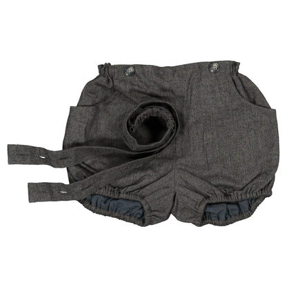 【オーダー会】 Bloomer straps TERNES - dark gray chevron [Maison Marelle](25AW Drop1) 【2025年12月中旬以降発送予定】