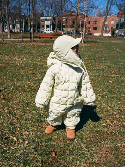 Lightweight padded jumpsuit - Light Olive [EARTH THE ARCHIVE] (26AW)