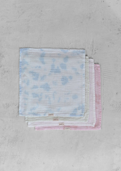 Plant dyed organic cloths set - Tie dye [EARTH THE ARCHIVE] (26AW)