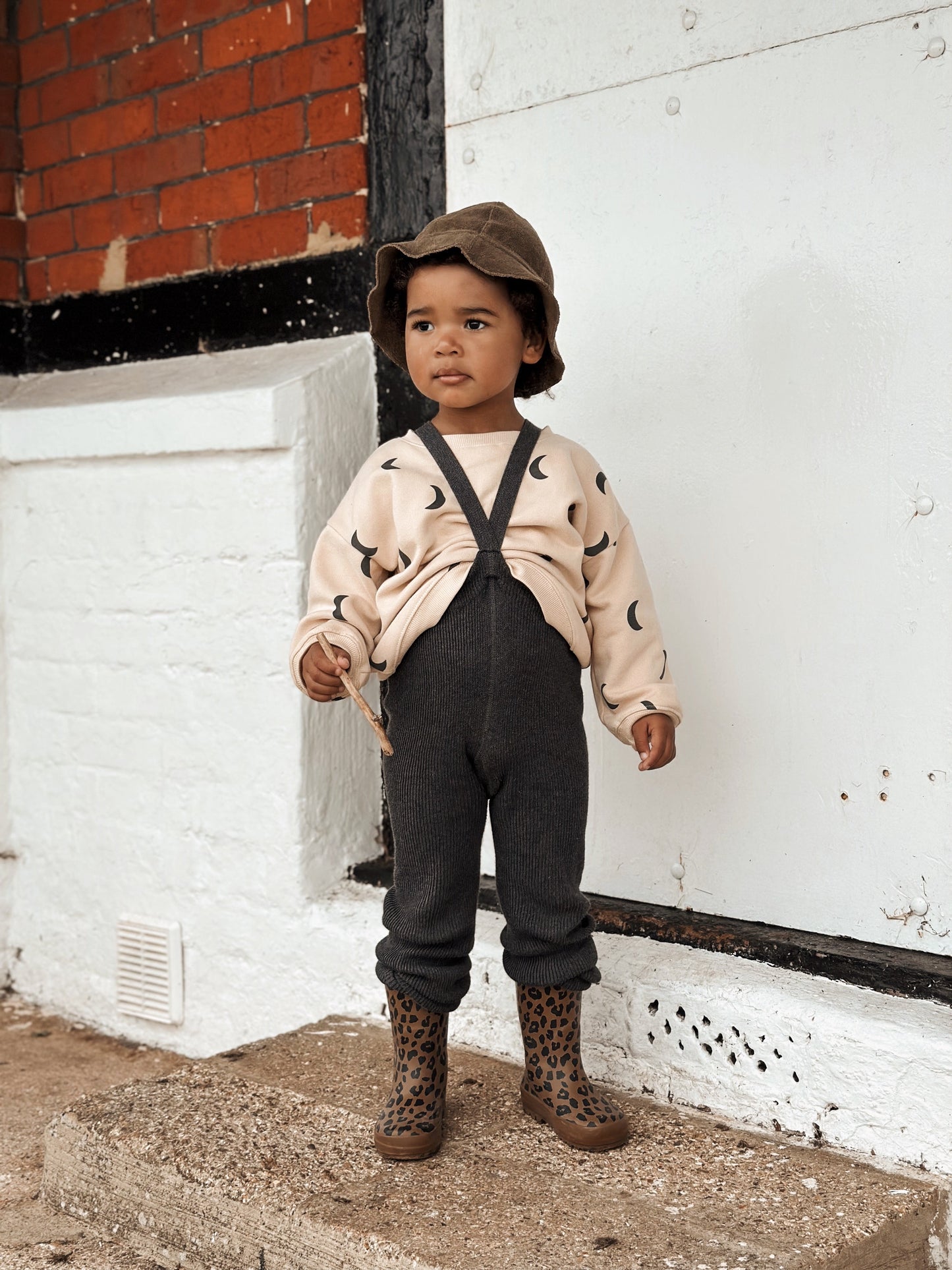 Retro Roomy Footless Tights - Dark Gray Blend [SILLY Silas]