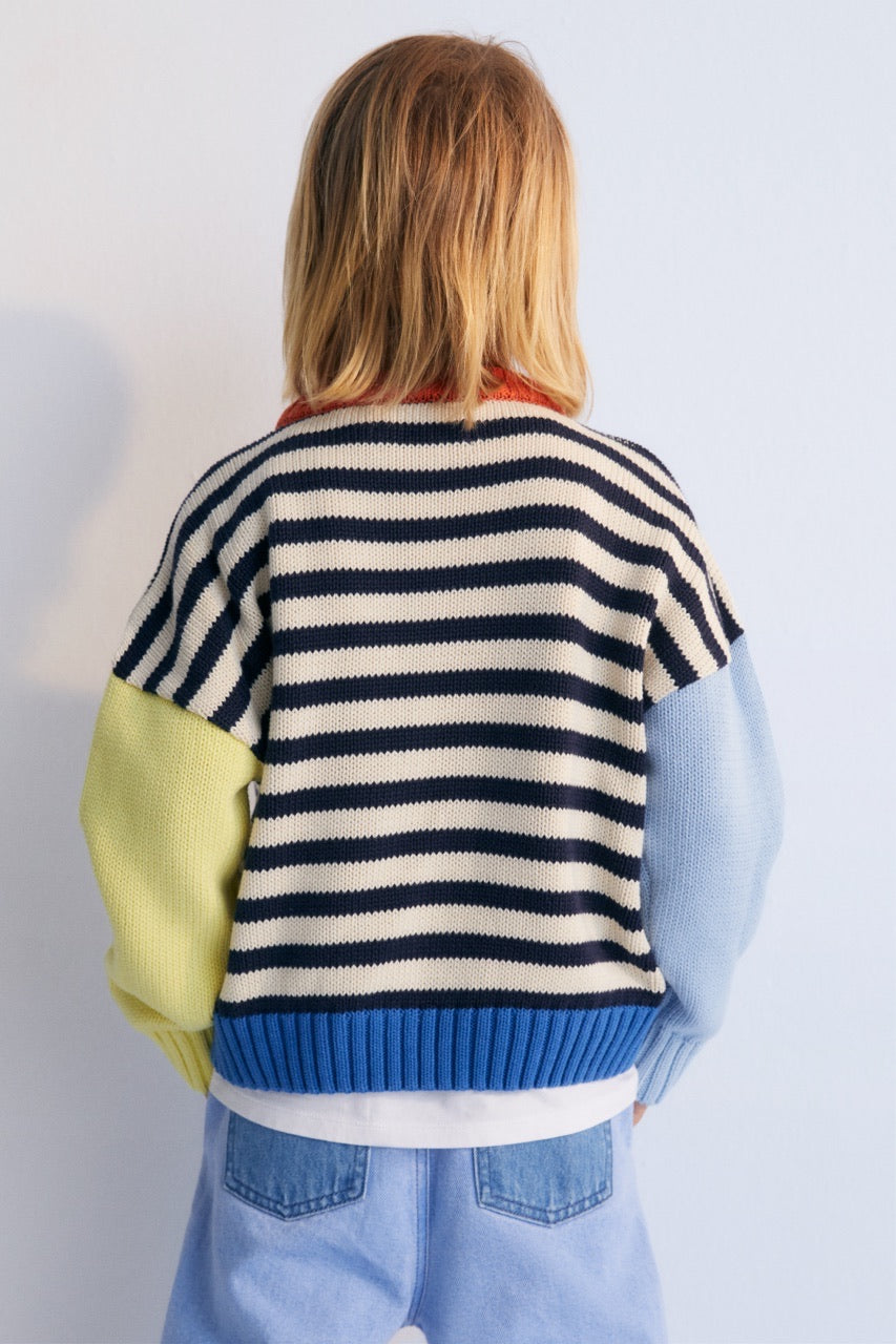 Edelssa Pant - Color Block Denim [The new society] (25SS)