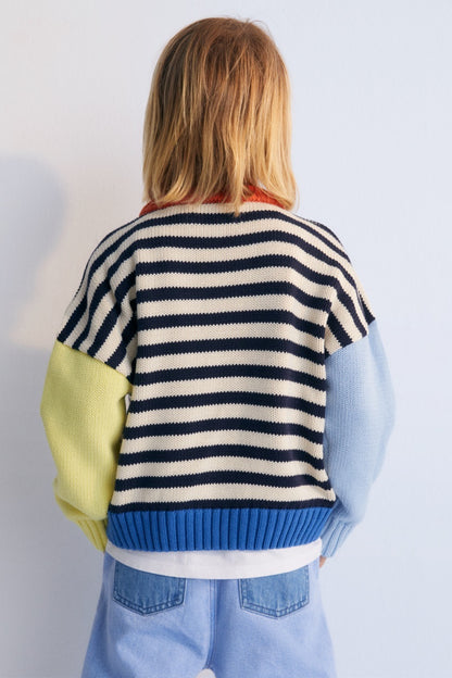 Edelssa Pant - Color Block Denim [The new society] (25SS)