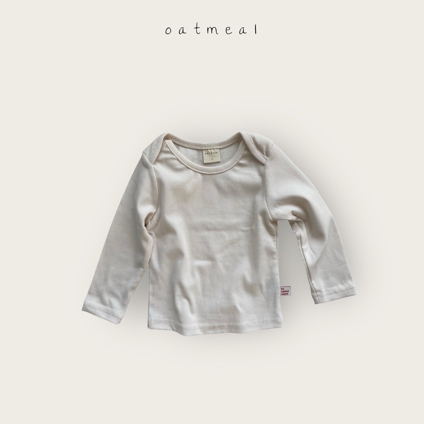 【予約商品】bebe-bella round tee [Oatmeal] (26SS)【2026年3月中旬以降順次発送】