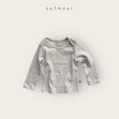 【予約商品】bebe-bella round tee [Oatmeal] (26SS)【2026年3月中旬以降順次発送】