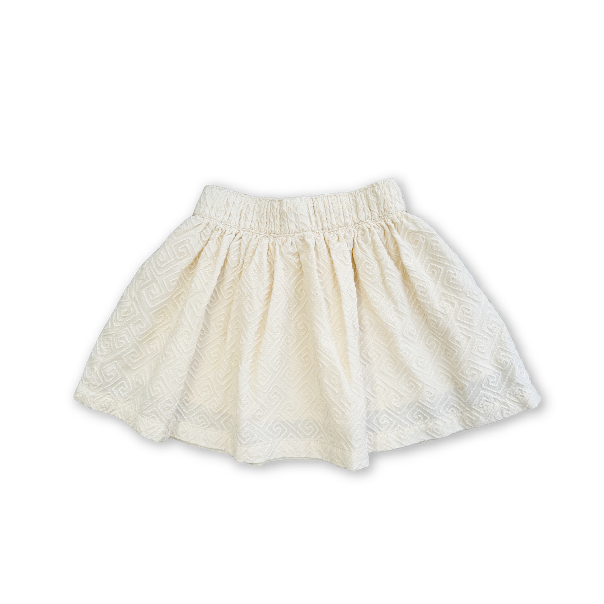 Embroidered Ziggy Skirt - Cream [GROWN](26SS)drop2