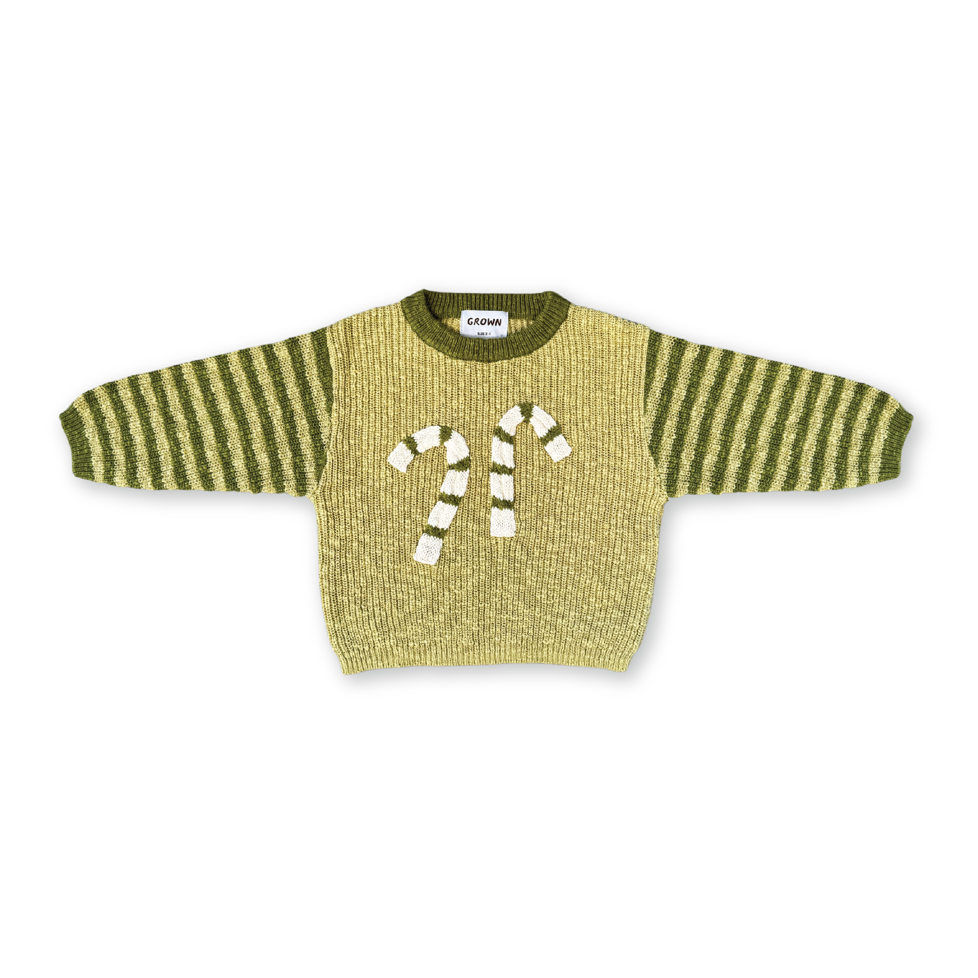 Organic Candy Cane Christmas Jumper [GROWN] (25HOL)
