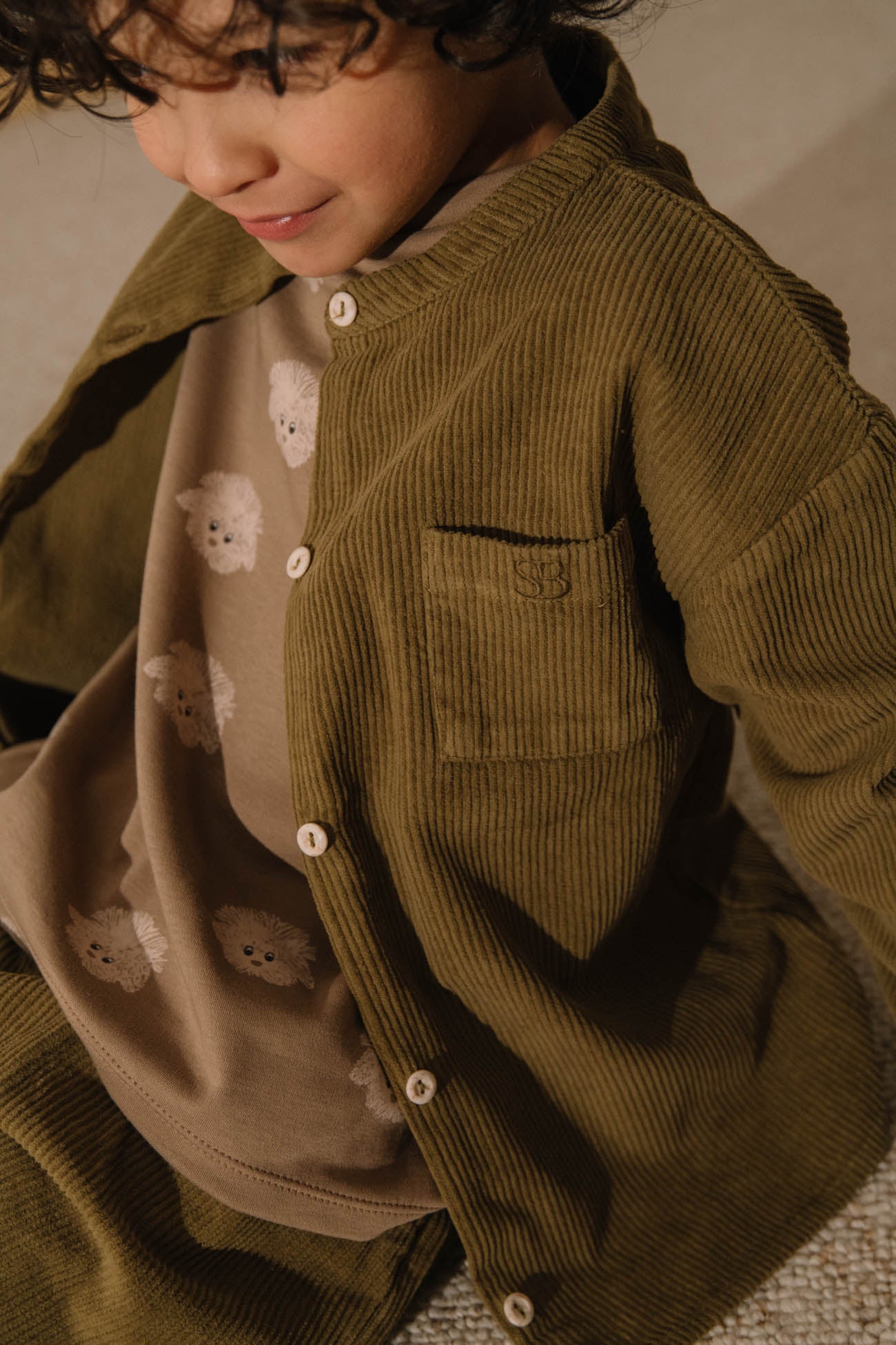 JIM SHIRT - GREEN NUTRIA [STUDIO BOHEME] (25AW)