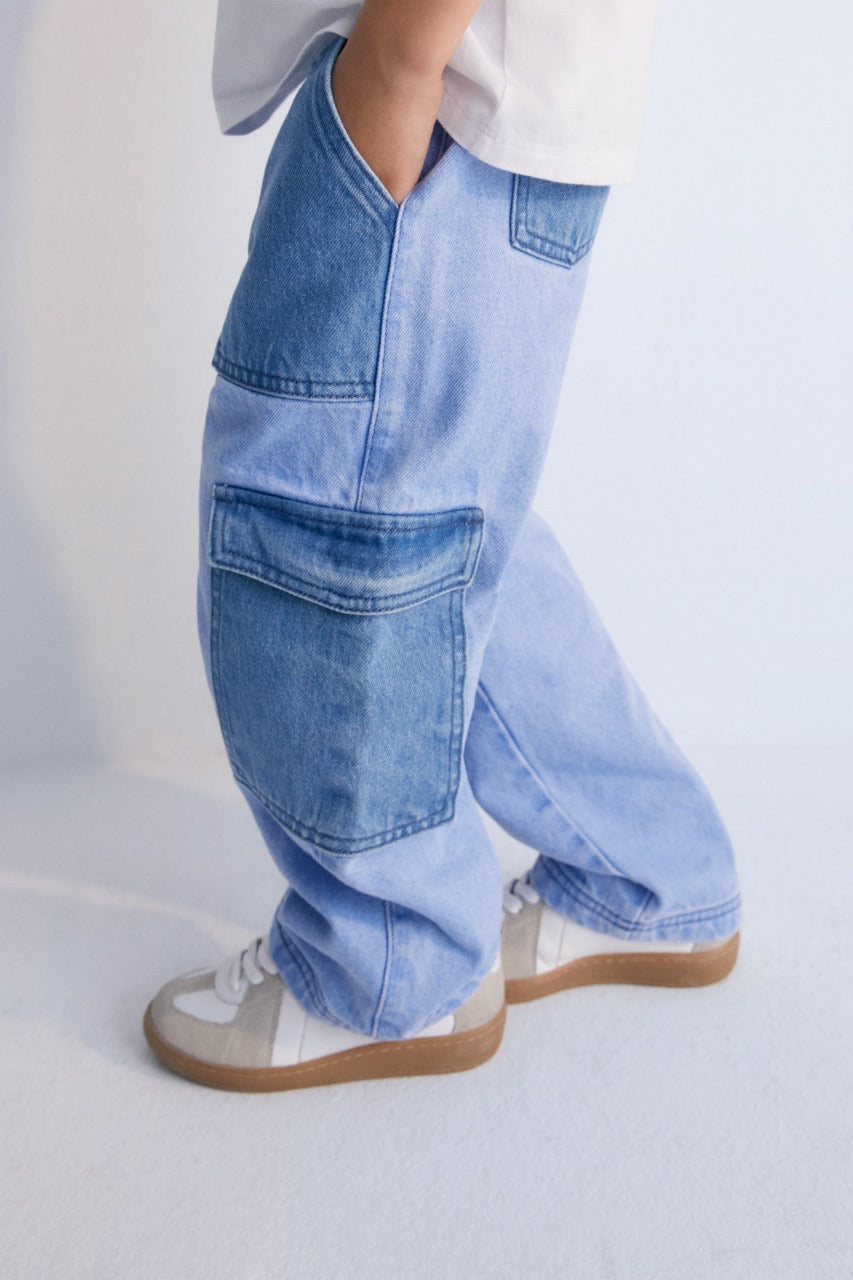 Edelssa Pant - Color Block Denim [The new society] (25SS)