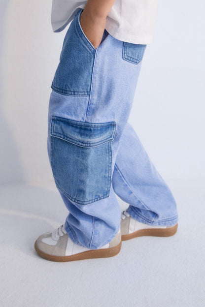 Edelssa Pant - Color Block Denim [The new society] (25SS)