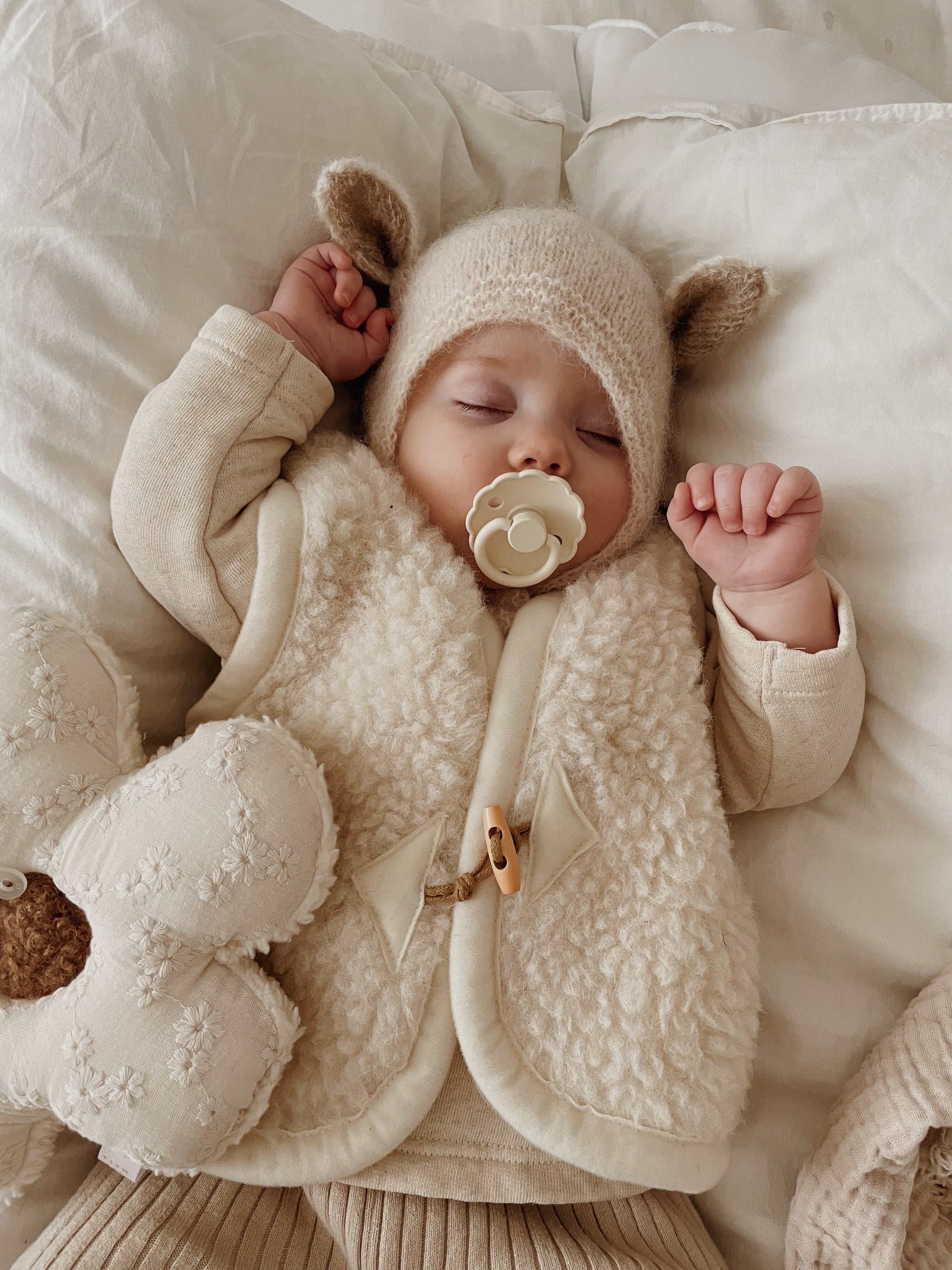 Fairy Bonnet Alpaca & Silk - Creme  [GANG OF KIDS]