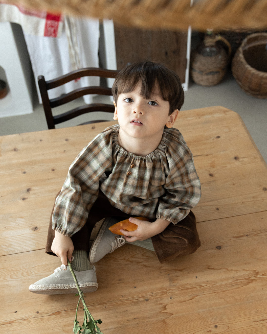 Forest Check Blouse [Doucement] (25AW)【2025年10月下旬以降お届け予定】