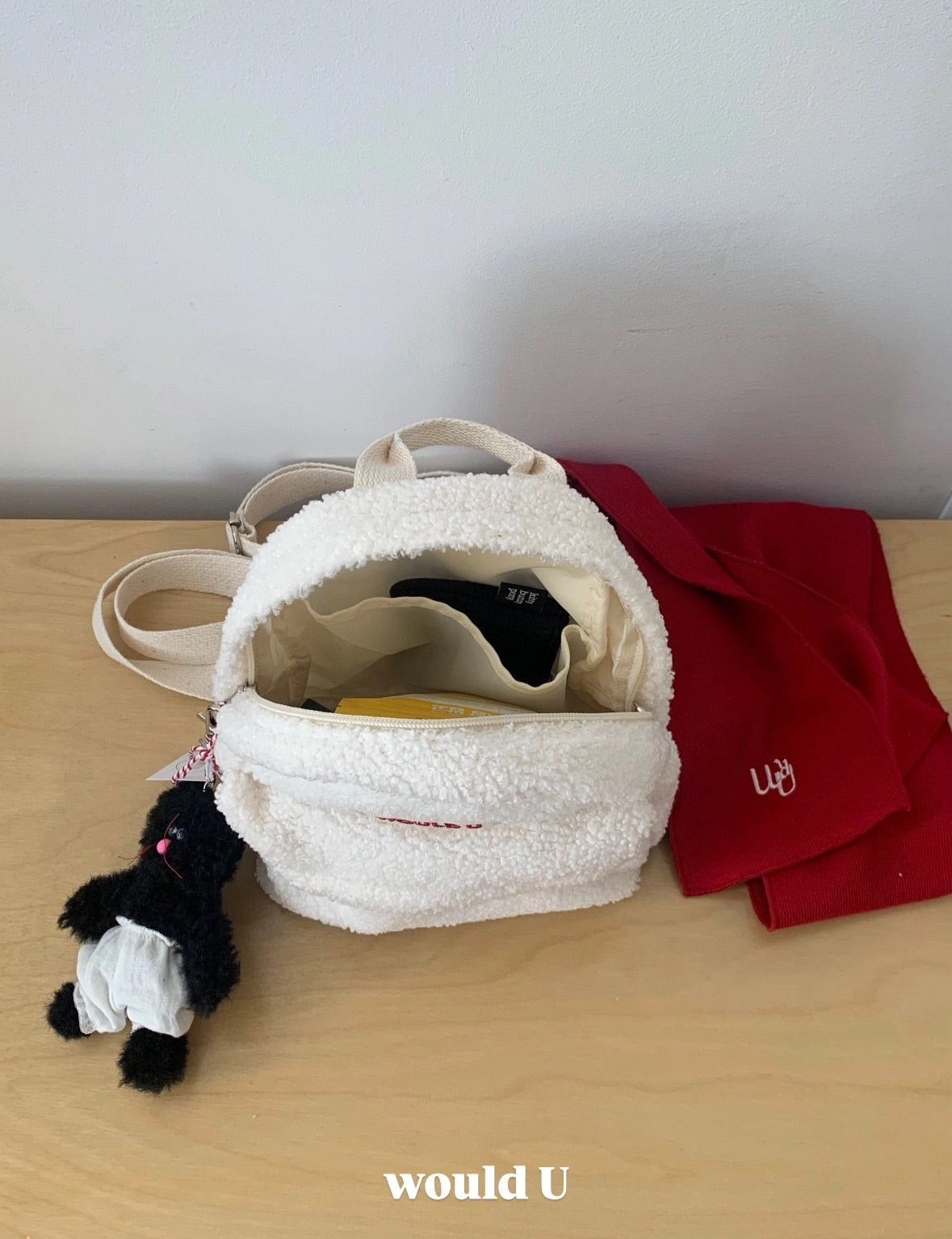 【オーダー会】Wouldu Teddy Back Pack - Ivory [wouldU]【2026年1月上旬以降順次お届け予定】