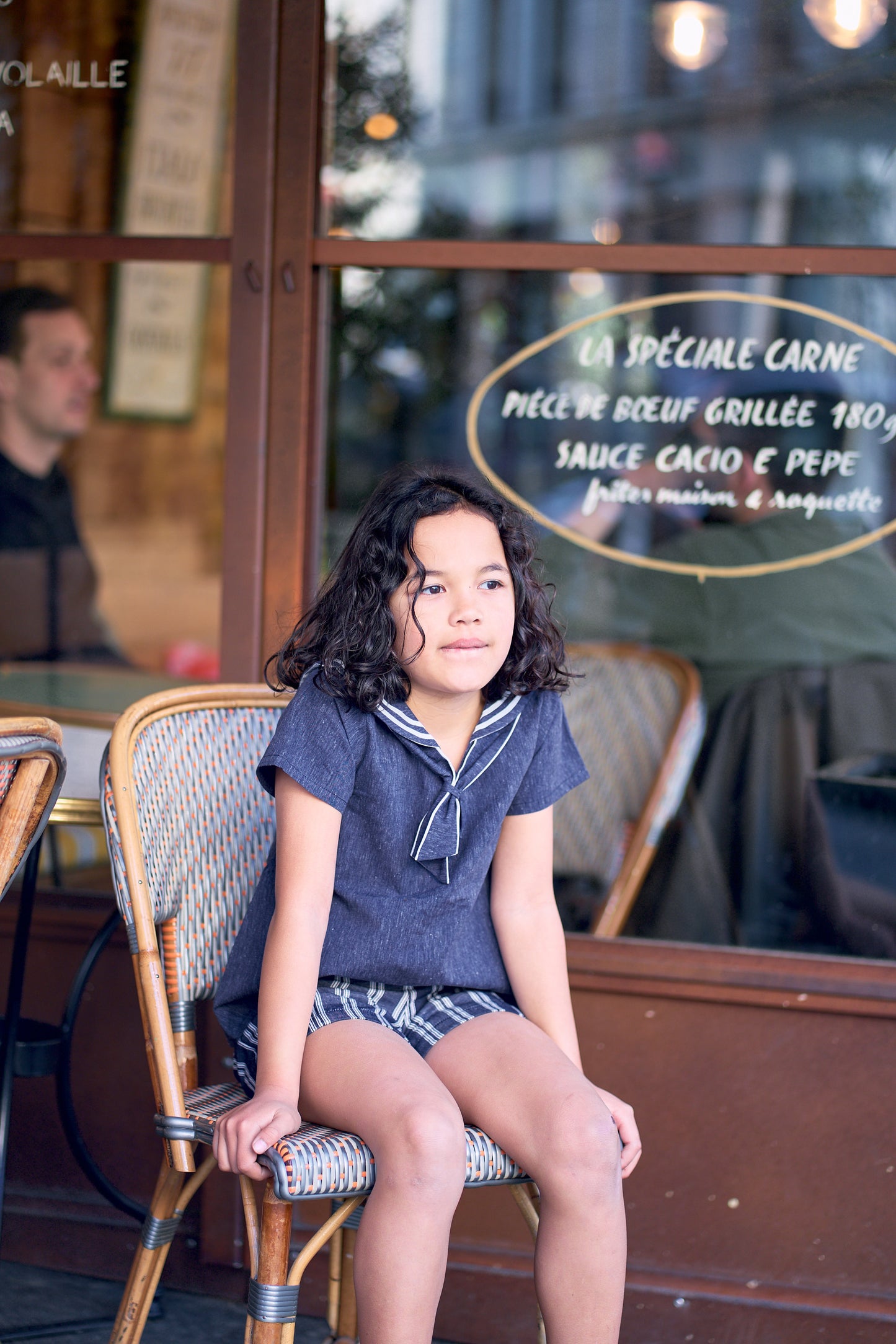 Blouse MAHON - navy blue [Maison Marelle] (26SS)