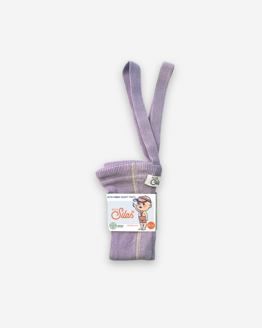 Retro Ribbed Shorty Tights - Lavender [SILLY Silas]