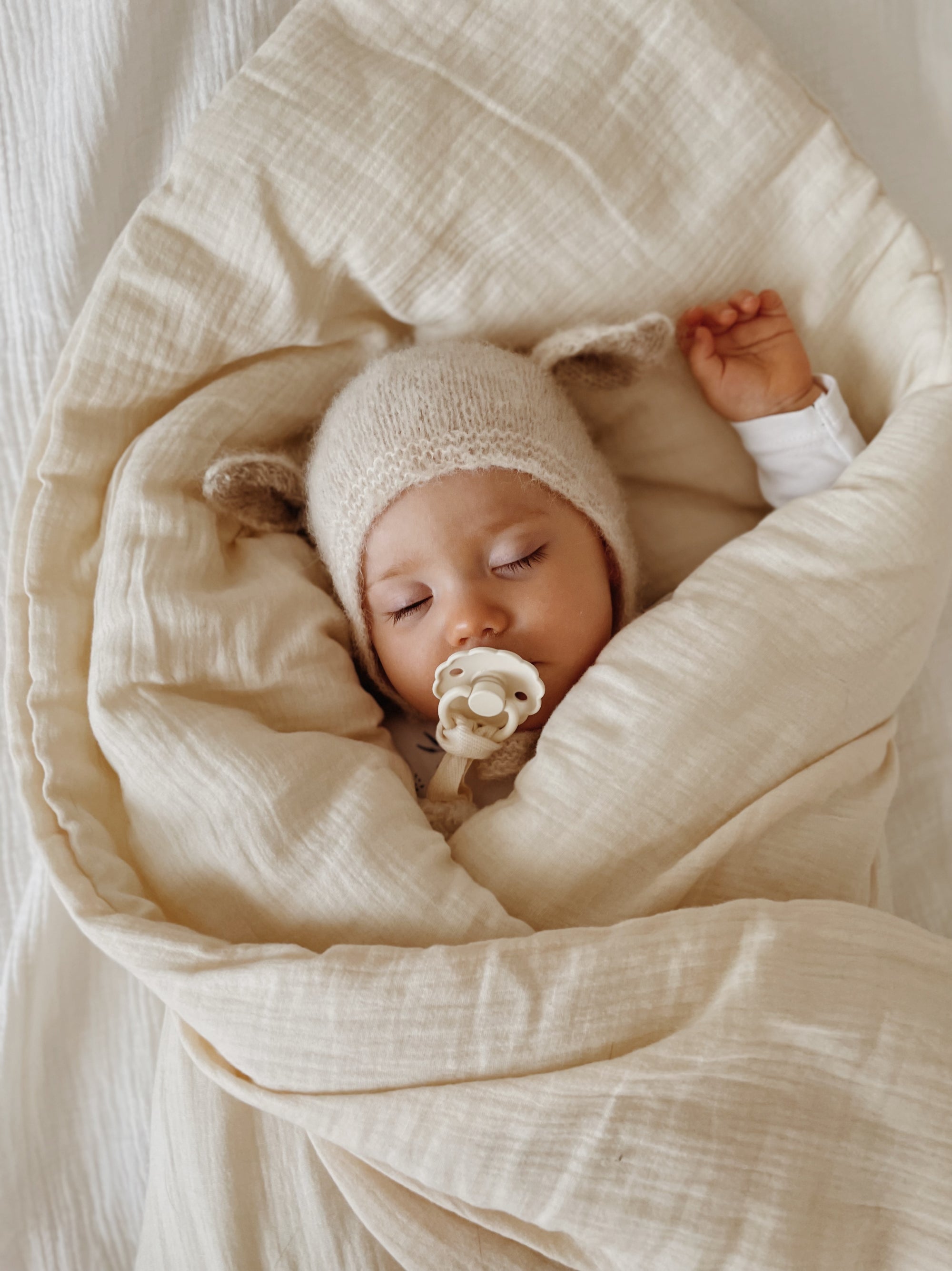 Fairy Bonnet Alpaca & Silk - Creme  [GANG OF KIDS]