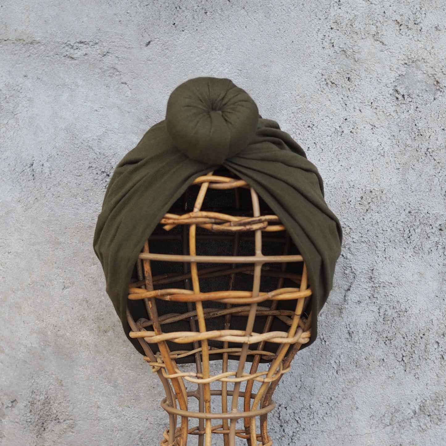 donut turban / khaki