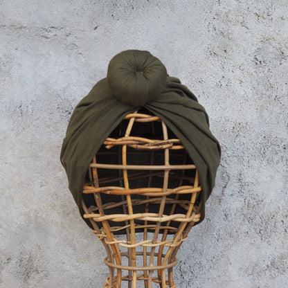 donut turban / khaki