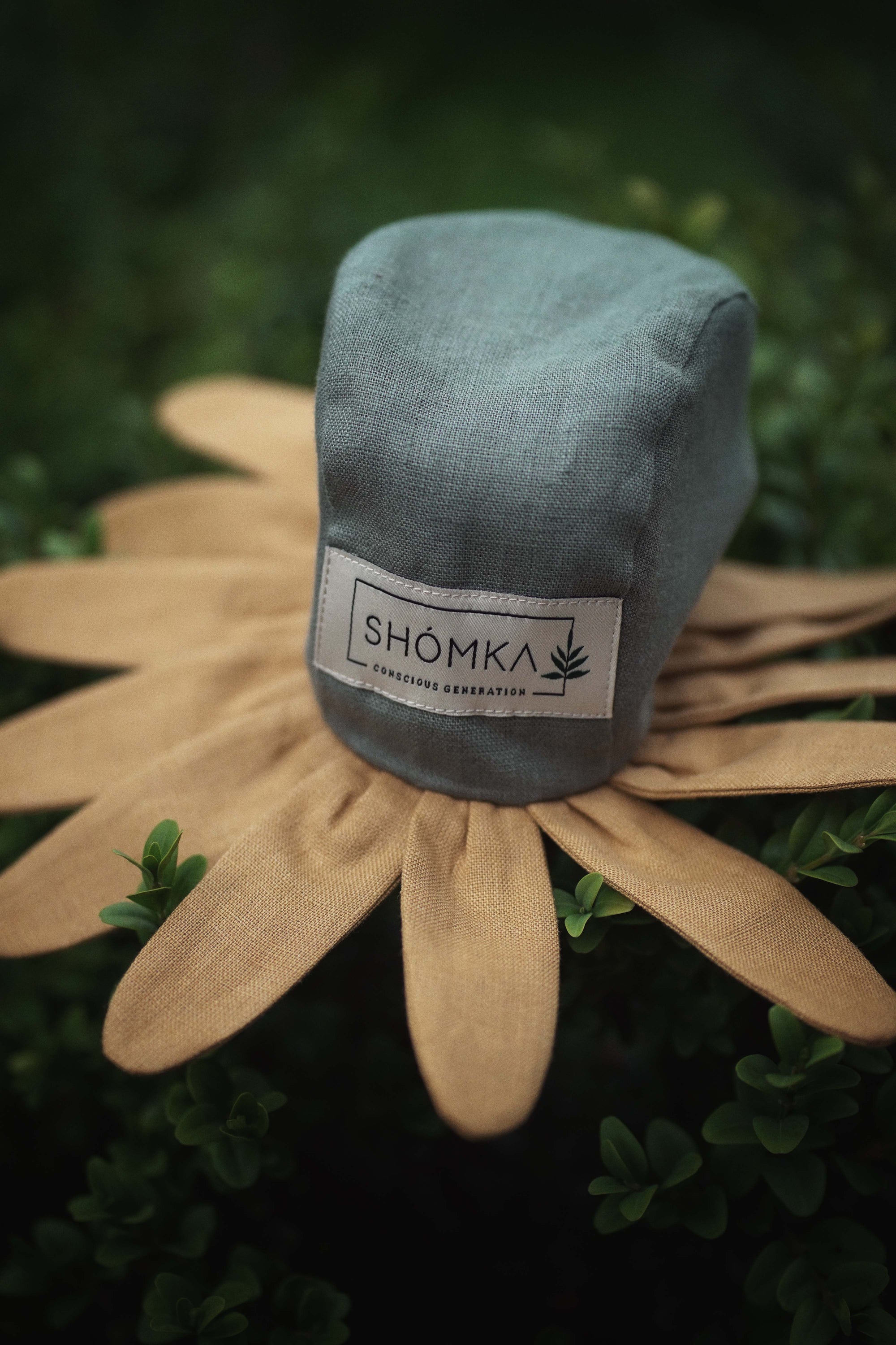 【オーダー会】'SUNFLOWER' LINEN FLOWER BONNET [SHOMKA] 【2026年5月下旬以降順次発送】