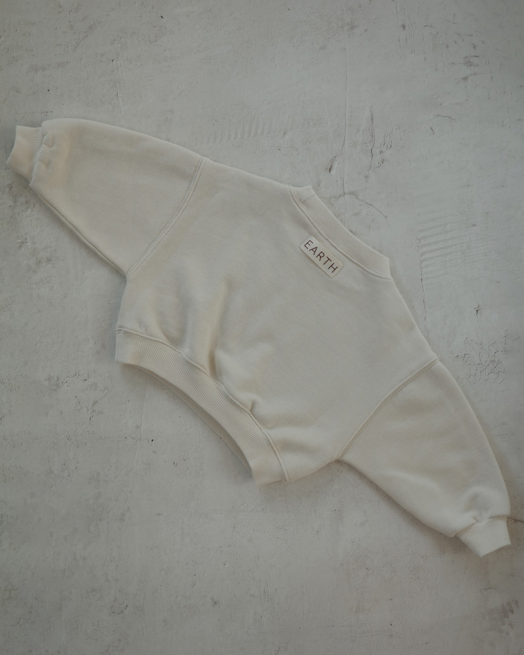 Organic French terry top - Cream [EARTH THE ARCHIVE] (26AW)