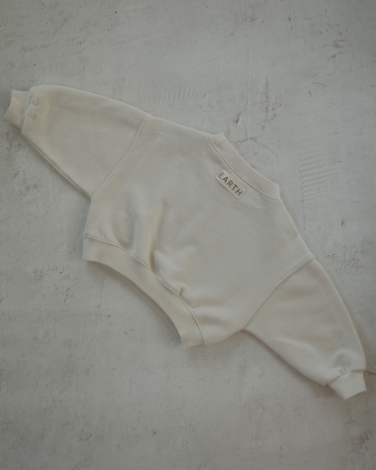 Organic French terry top - Cream [EARTH THE ARCHIVE] (26AW)