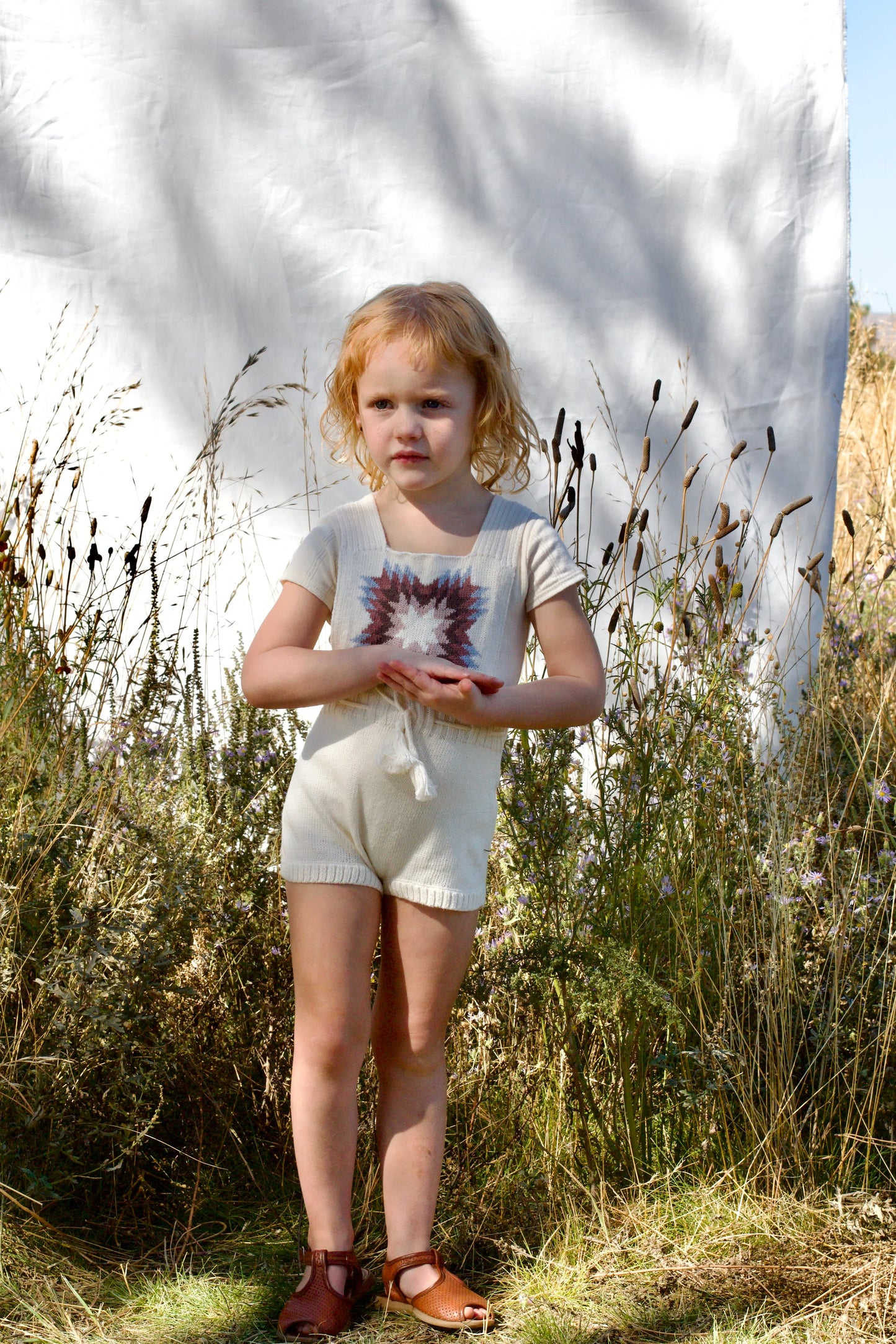 [iver and isla] lone star romper (natural) - SS24