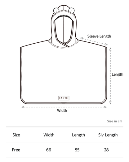 Towel Poncho - Ecru Cream [EARTH THE ARCHIVE] (26AW)