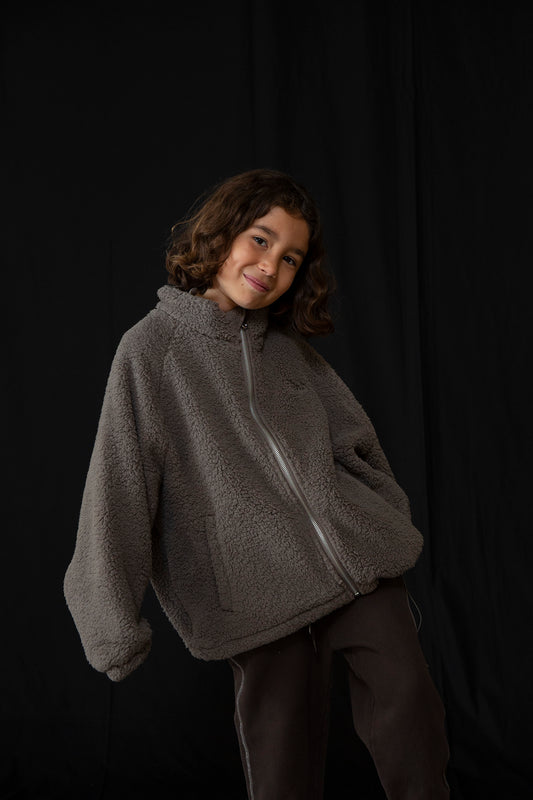 Teddy Zip Sweater - Stone [Façade](25AW)