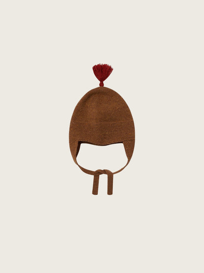 CHESTNUT CONTRAST TASSEL HAT [organic zoo] (25AW)