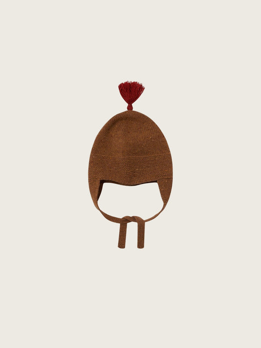 CHESTNUT CONTRAST TASSEL HAT [organic zoo] (25AW)