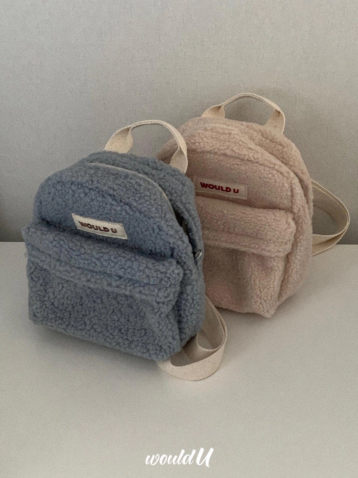 【オーダー会】Wouldu Teddy Back Pack - Cream Beige [wouldU]【2026年1月上旬以降順次お届け予定】