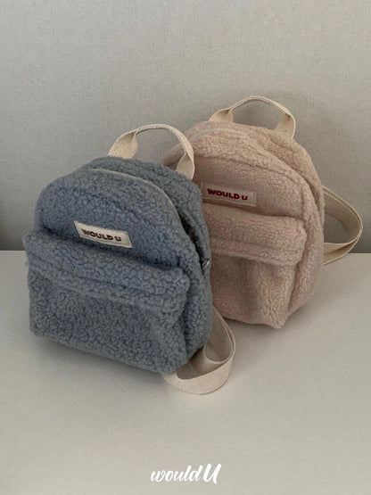 【オーダー会】Wouldu Teddy Back Pack - Cream Beige [wouldU]【2026年1月上旬以降順次お届け予定】
