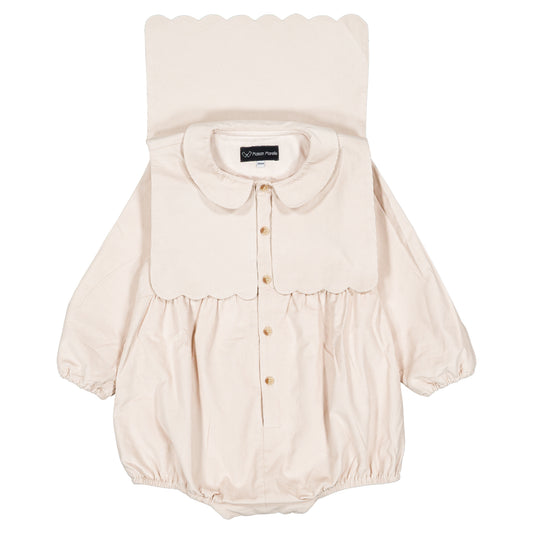 【オーダー会】 Romper SORBONNE - velvet beige [Maison Marelle](25AW Drop1) 【2025年12月中旬以降発送予定】