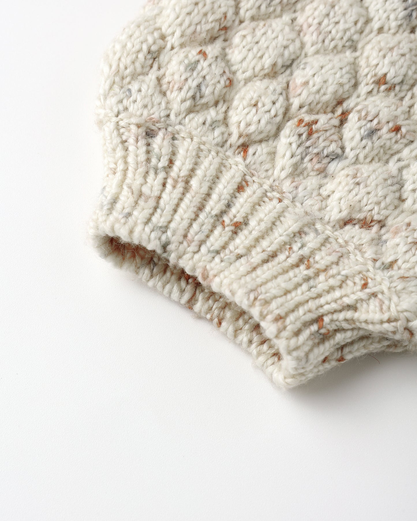 BUBBLE KNIT CARDIGAN - NATURAL CONFETTI [QUINCY MAE] (25AW) Drop1