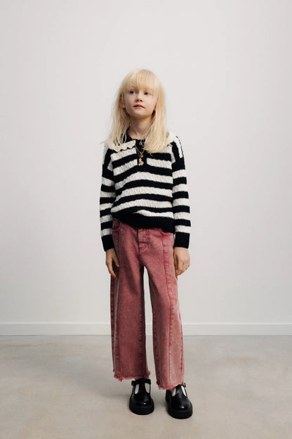 TNS Denim Wide Leg Pant - Winetasting [the new society](26AW)drop1