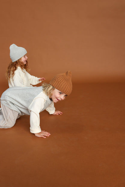 Ribbed Pixie Beanie - Grey Marle [GROWN](25KIDS CLUB)