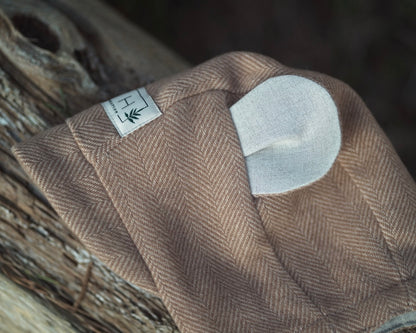 WOOL BEAR BRIM BONNET - DRIFTWOOD (NEUTRAL EAR)