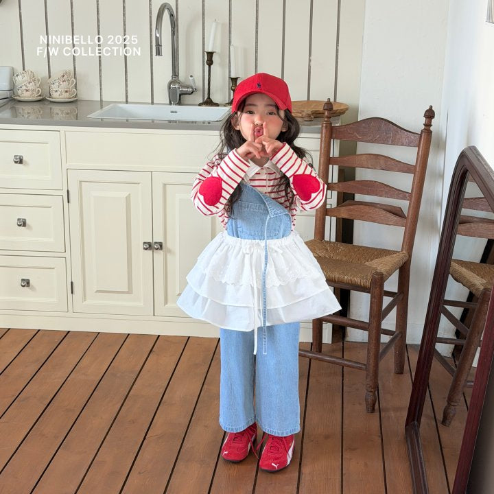 【予約販売】Heart patch color tee [NINIBELLO] (26SS)【2026年2月下旬以降順次発送】