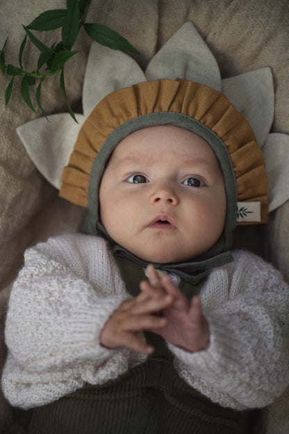 【オーダー会】'DAFFODIL' LINEN FLOWER BONNET [SHOMKA] 【2026年4月中旬以降順次発送】