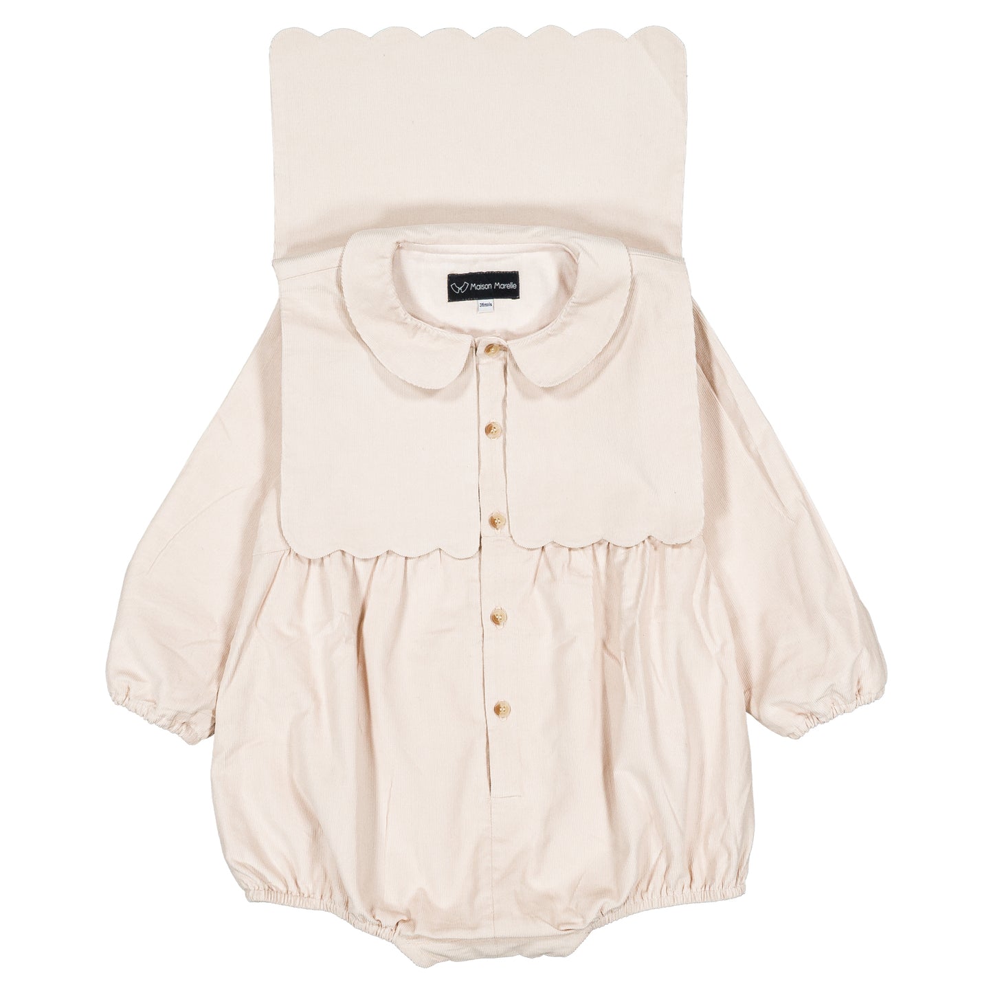 【オーダー会】 Romper SORBONNE - velvet beige [Maison Marelle](25AW Drop1) 【2025年12月中旬以降発送予定】
