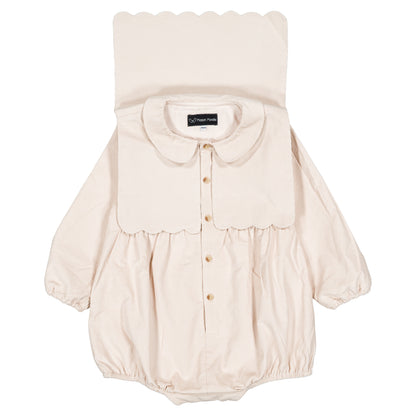 【オーダー会】 Romper SORBONNE - velvet beige [Maison Marelle](25AW Drop1) 【2025年12月中旬以降発送予定】