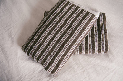 Organic bath towel - Pink/Brown [EARTH THE ARCHIVE] (26AW)