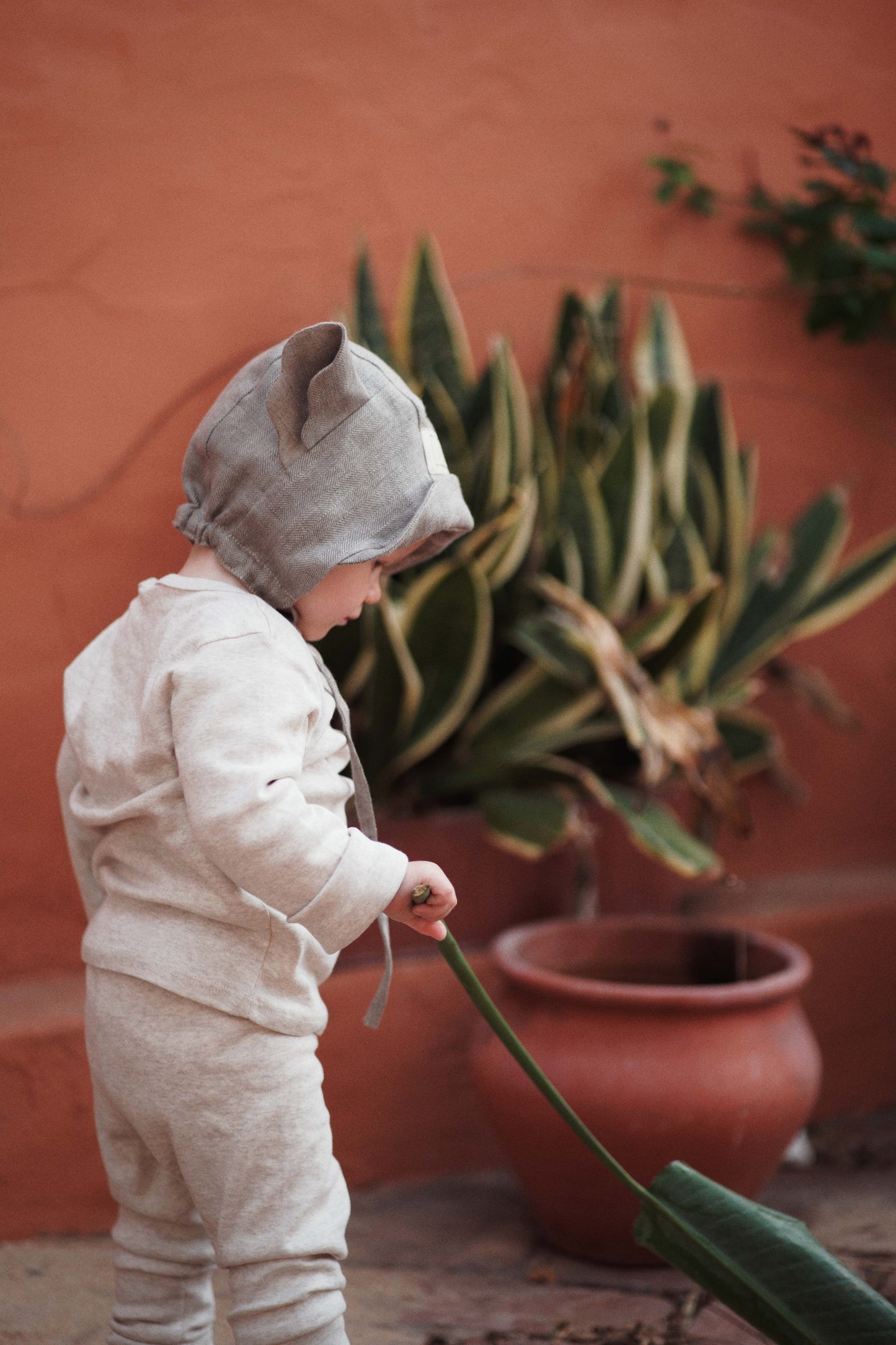 【オーダー会】'RED PANDA' LINEN BONNET [SHOMKA] 【2026年4月中旬以降順次発送】